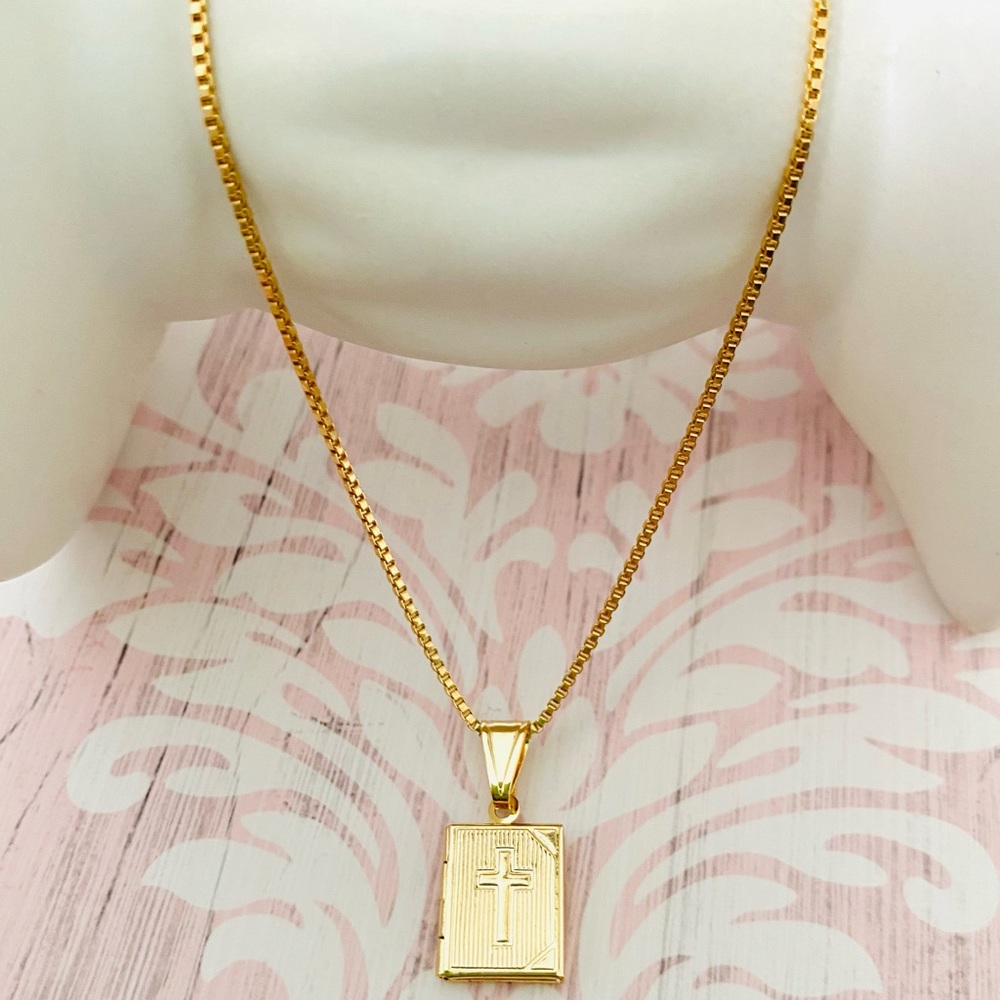 Holy Bible Charm Necklace